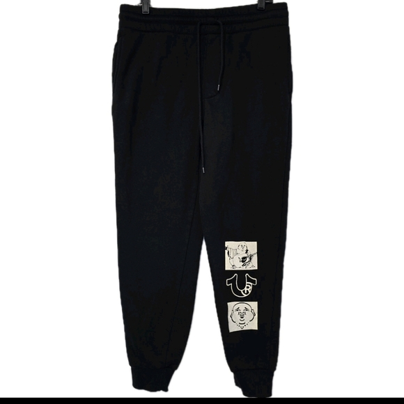 True Religion Sweatpants Men's Joggers Black No Size Tag See Description - Picture 6 of 7